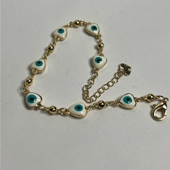 14k goldfilled evil eye bracelet - Picture 2 of 4